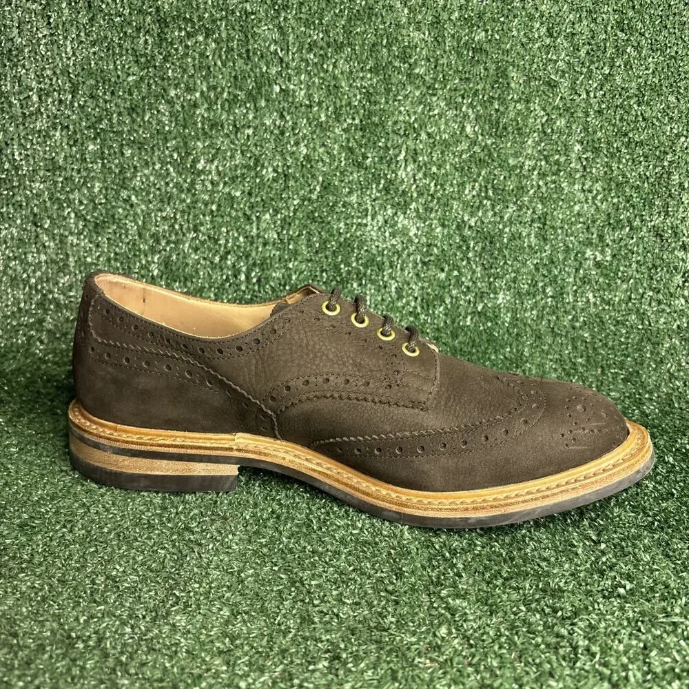 Tricker's Trickers 'Bourton' Brown Suede Derby Brogue Lace‎ Up Shoes US 10.5 EUC